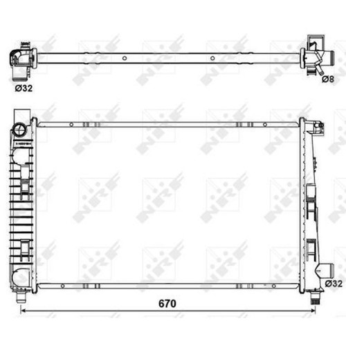 Nrf 54719 kühler motorkühler - 54719,